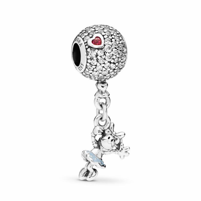 Pandora Disneyr Floating Minnie Dangle Charm - Sterling Silver/Enamel/Blue/Cubic Zirconia - Canada |